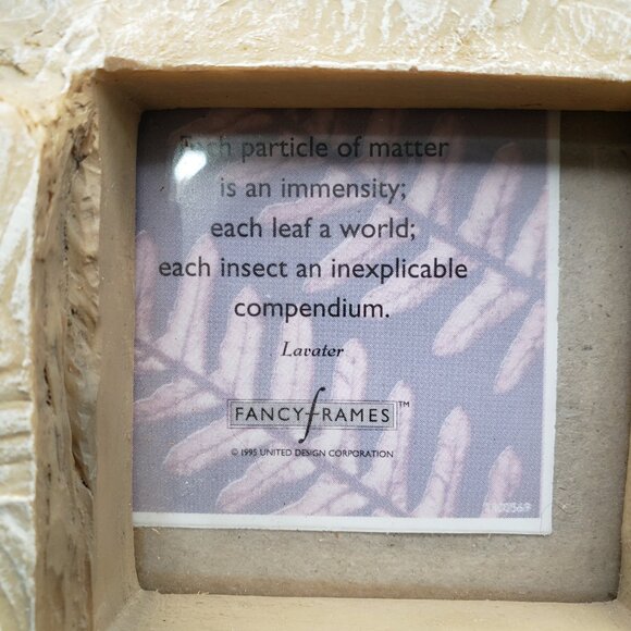 Vintage Fancy Frames Earth Echoes Fossil Leaf Photo Frame – Stone Look Nature De - Picture 2 of 8